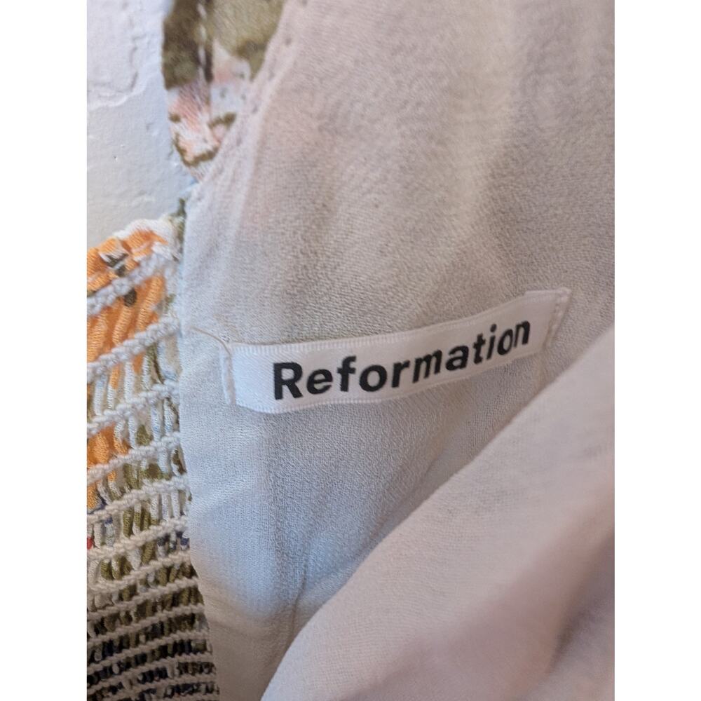 Reformation Floral A Line Feminine Chiffon dress Countryside Cottagecore Sz 6 - Picture 9 of 9
